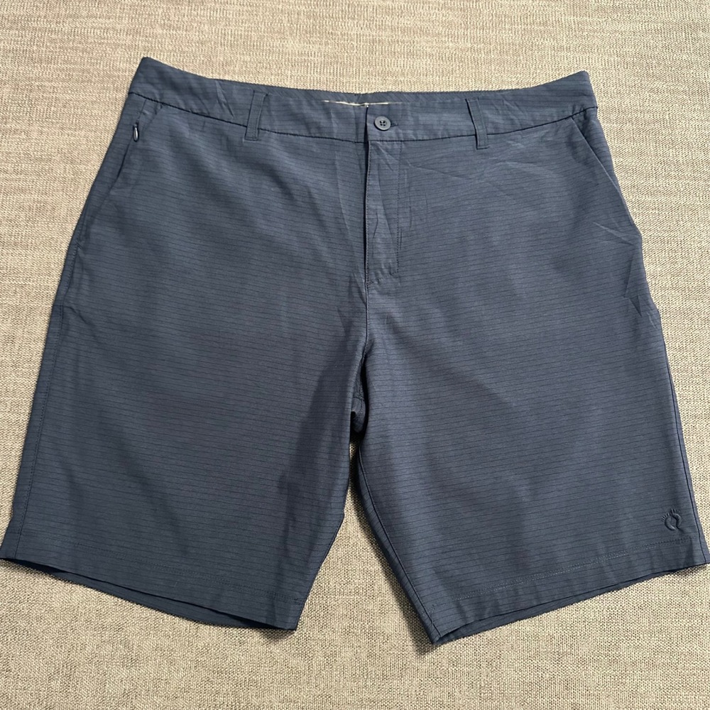 Hang Ten Hybrid Shorts Mens 38 Navy Blue Stretch Quick Dry Walk Shorts